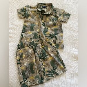 Kids Safari Print Pajama Set